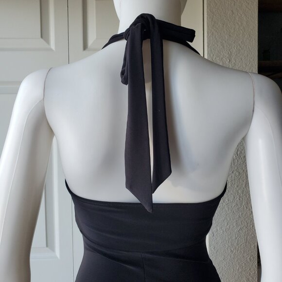 Ruby Rox Size Small Black Y2k Mini Halter Dress - Picture 10 of 11